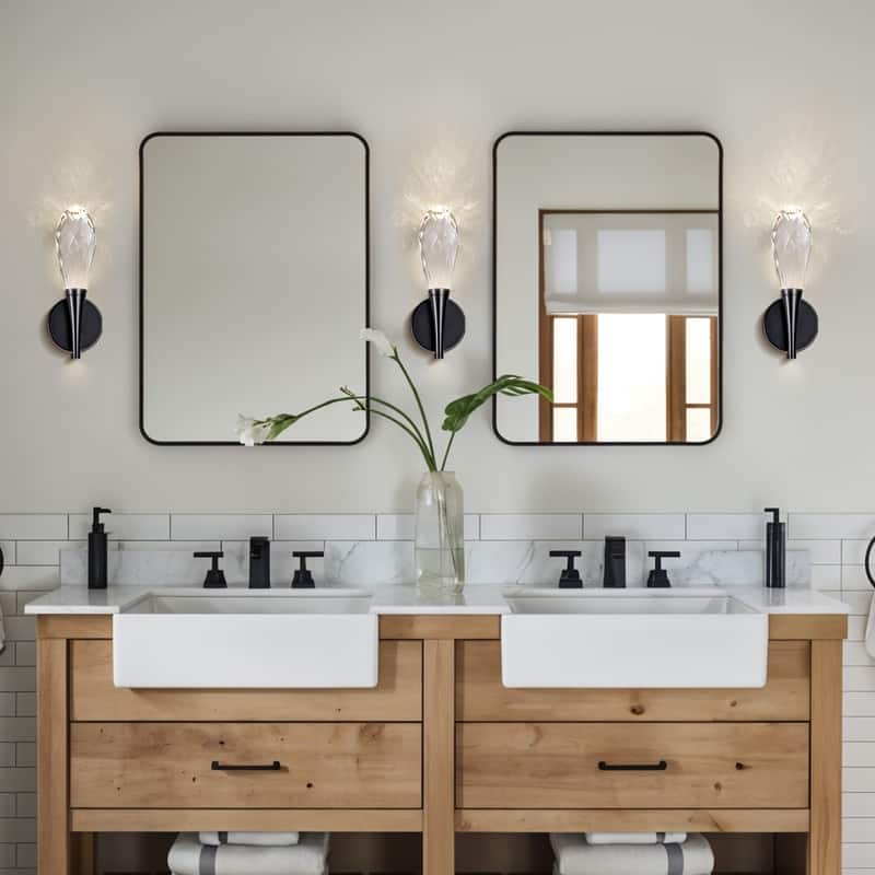 KAYLA 12 in. 1-Light Modern Gold LED Wall Sconce