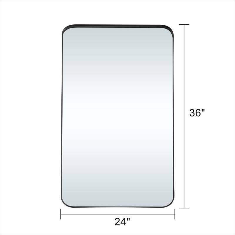 Modern Deep Rectangle Round Corner Wall Mirrors for Bathroom Mirror