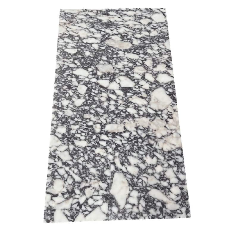 Genuine Marble Block Coffee Table, Matte - Calacatta Viola Marble