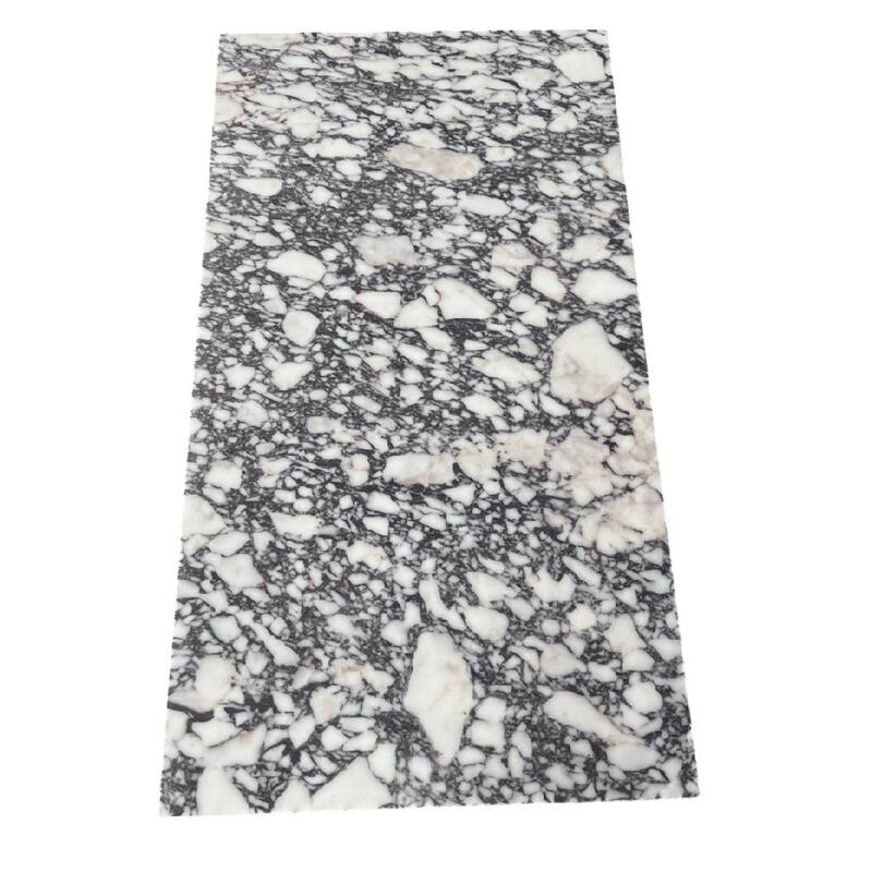 Genuine Marble Block Coffee Table - Calacatta Viola Marble, 54" Extra Large