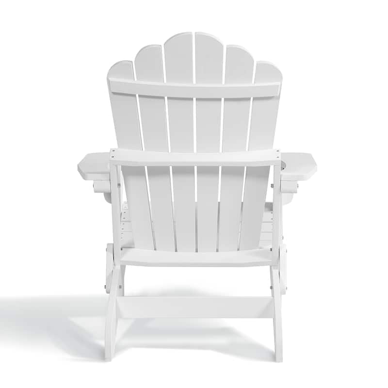 Haven Folding Poly Resin Plastic Adirondack Chair
