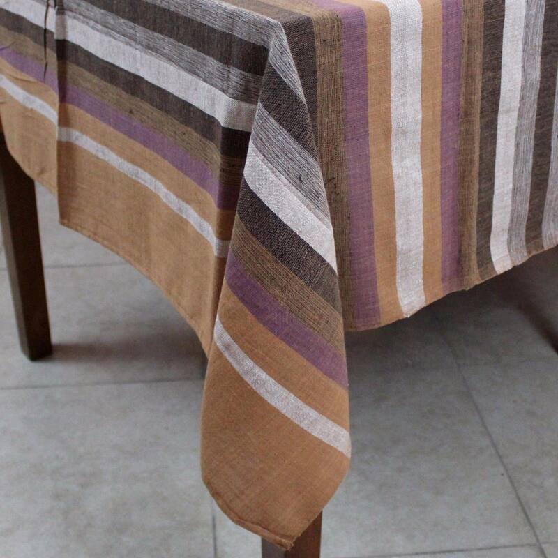 Striped Light weight Cotton Tablecloth Rectangle Red Blue Green