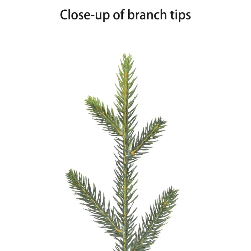 Puleo International 7.5 ft. Pre-Lit Miracle Shape Alberta Spruce Artificial Christmas Tree