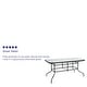 preview thumbnail 4 of 30, Rectangular Glass Metal Patio Table with Umbrella Hole