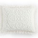 preview thumbnail 30 of 54, Medallion Chenille Shams. Standard Sham - Ivory