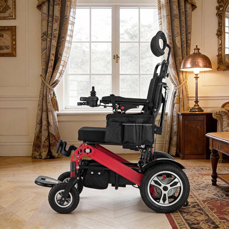 Foldable Electric Wheelchair for Adults, 300W Motor, Lightweight Aluminum Frame, Portable Power Wheelchair