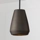 preview thumbnail 2 of 1, 9.75" W x 13.25" H 1-Light Handcrafted Terracotta Pendant with Matte Black - 10"W x 13"H