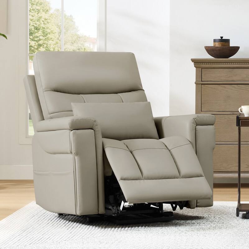 Spruce & Spring Dual Motors Lay Flat Recliner Lift Recliner for Elderly - Grey