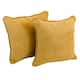 Porch & Den Blaze River 18-inch Microsuede Throw Pillow (Set of 2) - Lemon