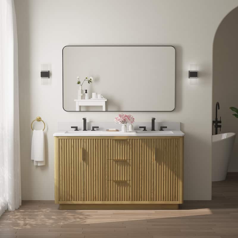 Modern Bathroom Rectangular Wall Mounted Anodized Aluminum Framed Vanity Mirror