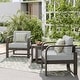 Corvus Annette 3-piece Outdoor Chat Set with Sunbrella Pillows - On ...