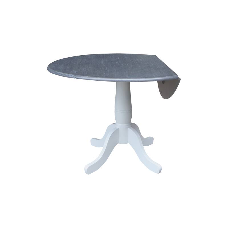 42" Round Pedestal Dual Drop Leaf Table