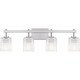 preview thumbnail 1 of 6, Brenthouse 4-Light Brushed Nickel Bath Light