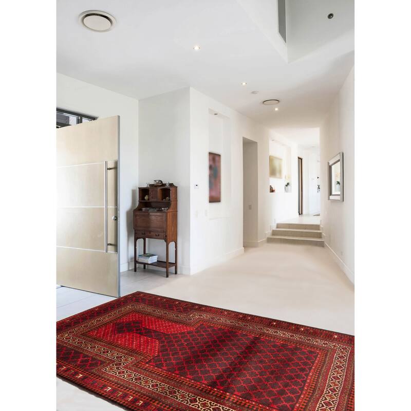 Teimani Red Rug 2'10" x 4'11" - 2'10 x 4'11