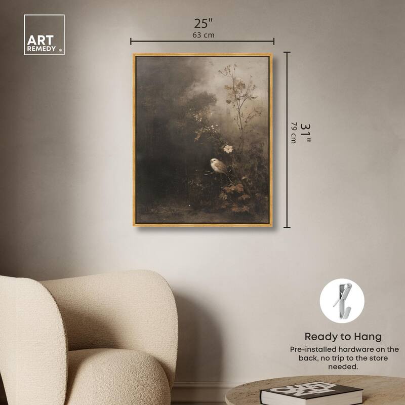 Owl in the Shadows II Canvas by Art Remedy