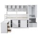 preview thumbnail 6 of 13, Full Size Loft Bed with Built-in Wardrobe, Mobile Workstation, and Storage Staircase,Efficient Space