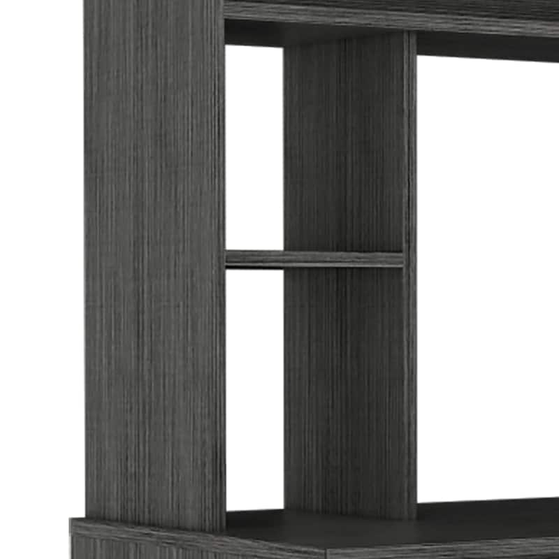 FM Furniture Sawgrass Writing Computer Desk with 5 Open Shelves and Hutch