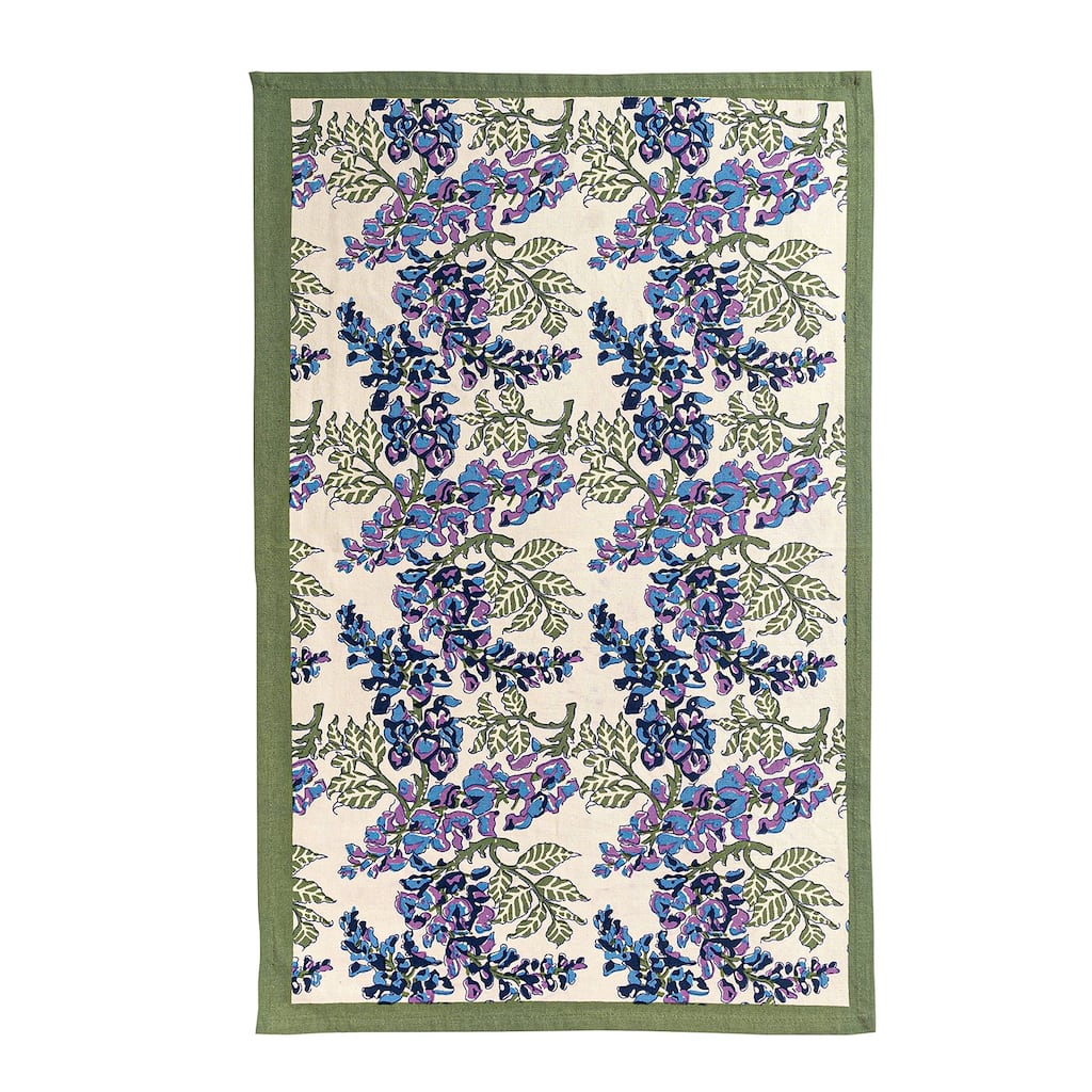 Wisteria Blue/Green Tea Towels 20x30 - Set of 3
