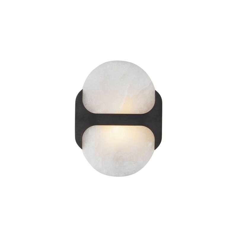 Alora Lighting WV357109 Odin 2 Light 4" Tall Bathroom Sconce - Urban Bronze / Alabaster