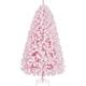 preview thumbnail 14 of 16, Yaheetech Pre-lit Flocked Artificial Christmas Tree Snow Frosted Christmas Tree, Pink