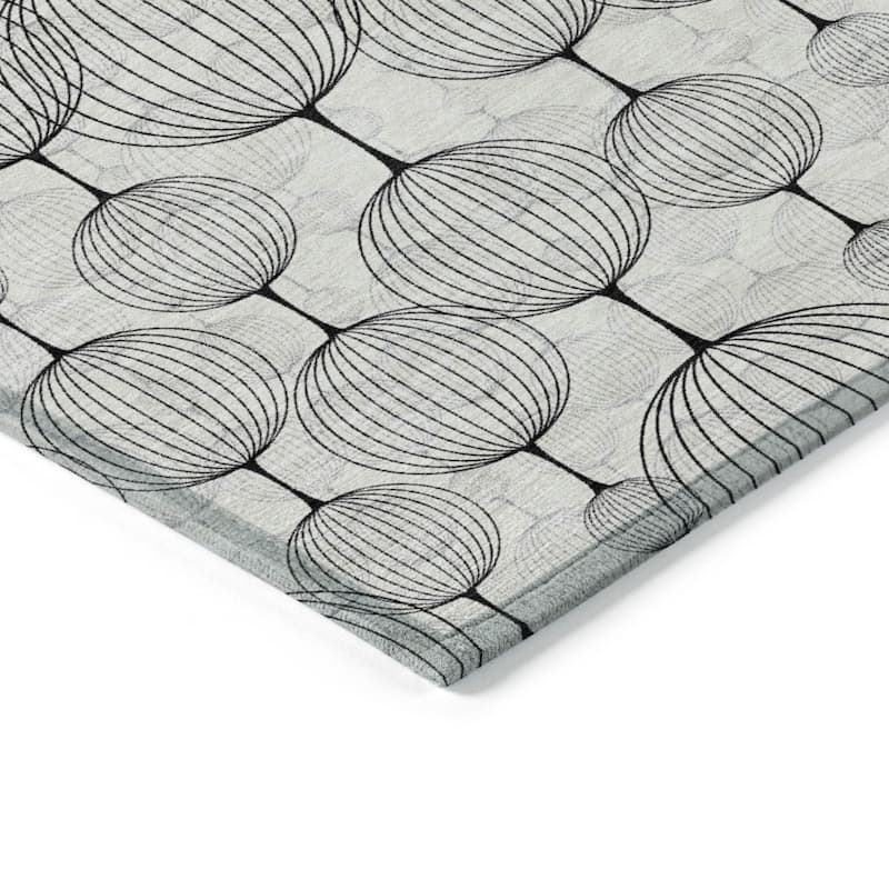 HomeRoots Geometric Transitional Rectangle Outdoor Rug