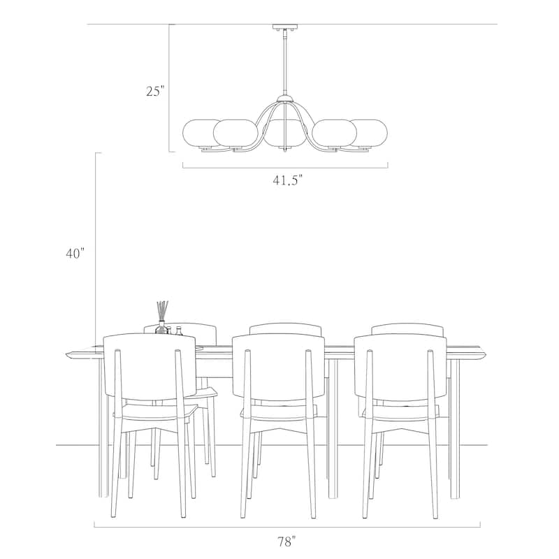 Modern Glam Gold 5-Light Oversized 41.5 in. W Chandelier with Textured Colored Art Glass Shade for Dining Room Bedroom