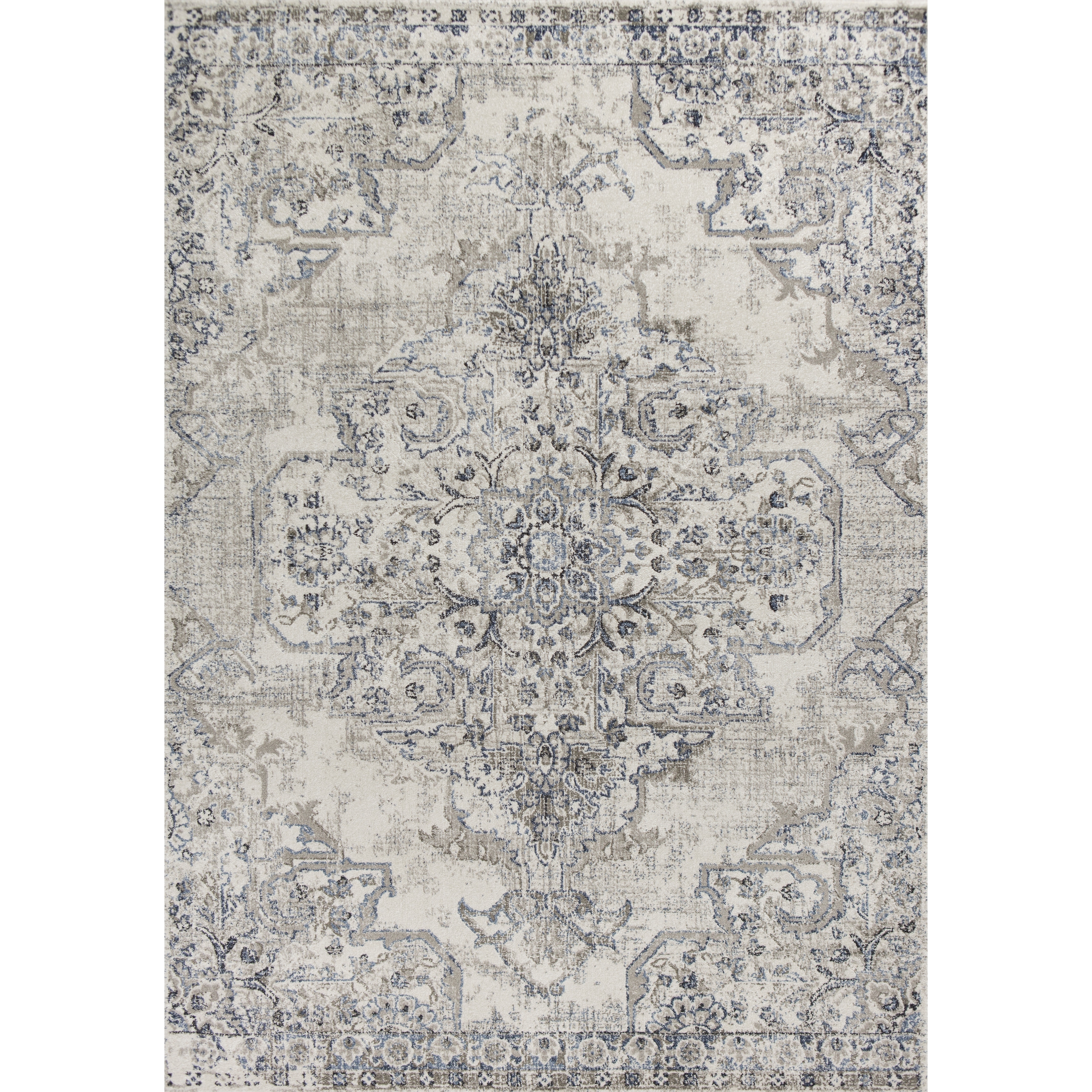 Porch & Den Allison Vintage Grey Medallion Area Rug