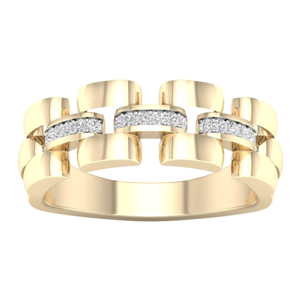 1/6ct TDW Diamond Wedding Band in 10K Gold for Men