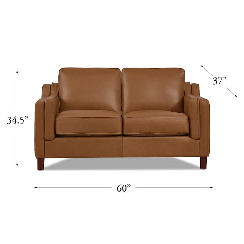 Hydeline Bella 3-piece Top Grain Leather Sofa, Loveseat, and Chair Set