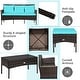 preview thumbnail 25 of 33, Costway 3PCS Patio Rattan Furniture Set 3-Seat Sofa Cushioned Table - See details