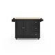 preview thumbnail 6 of 44, Homestyles Mobile Kitchen Island Cart with Wood Top and Dropleaf Breakfast Bar