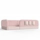 preview thumbnail 54 of 124, Twin/Full/Queen Teddy Fleece Floor Bed with Upholstered Safety Rails and Pocket