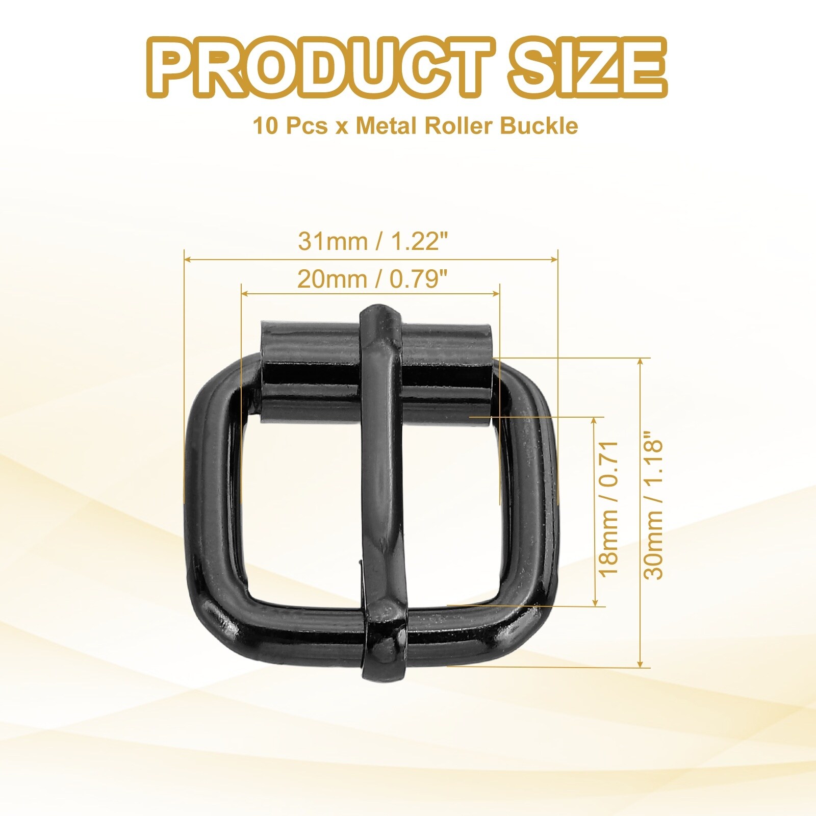 Metal Roller Buckle, Belts Hardware Multi-Purpose Pin Buckles for Bags Leather Belt Strap DIY Crafts Dog Leash