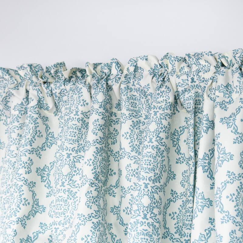 Serenta Mystic Valance Set, Teal/Turquoise, 60" x 18" - 60" x 18"