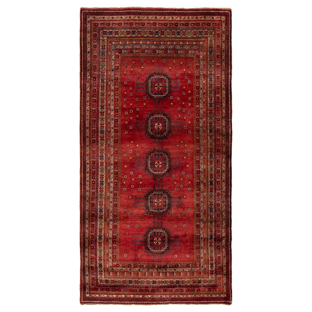 ECARPETGALLERY Hand-knotted Konya Anatolian Red Wool Rug - 4'9 x 9'4