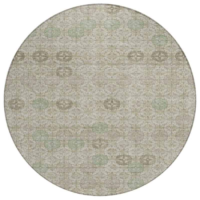 HomeRoots Geometric Transitional Rectangle Outdoor Rug