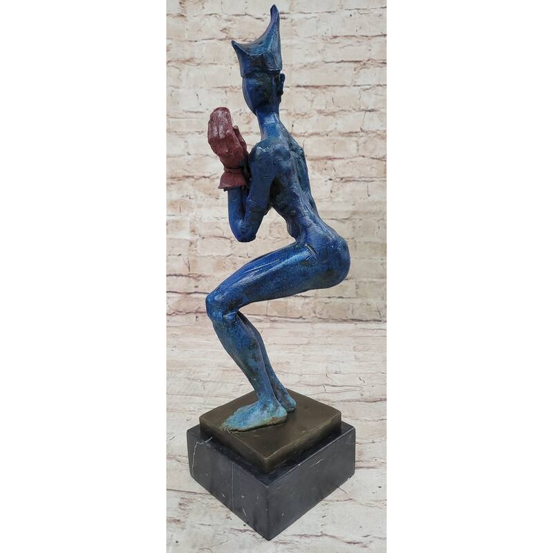 Signed And Numbered Genuine Bronze Jester Clown Sculpture Figurine By Vitaleh