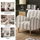 preview thumbnail 40 of 47, Seip Classic and Contemporary Striped Arm Chair with Spindle Legs by HULALA HOME