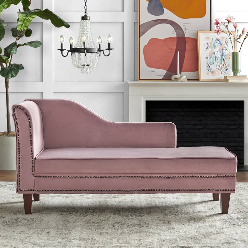 Simple Living Giselle Storage Chaise - Lavender Grey