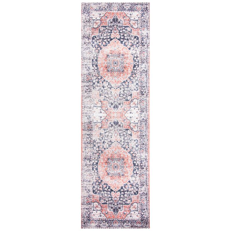 SAFAVIEH Handmade Saffron Macey Traditional Tribal Navy/Ivory Cotton Rug