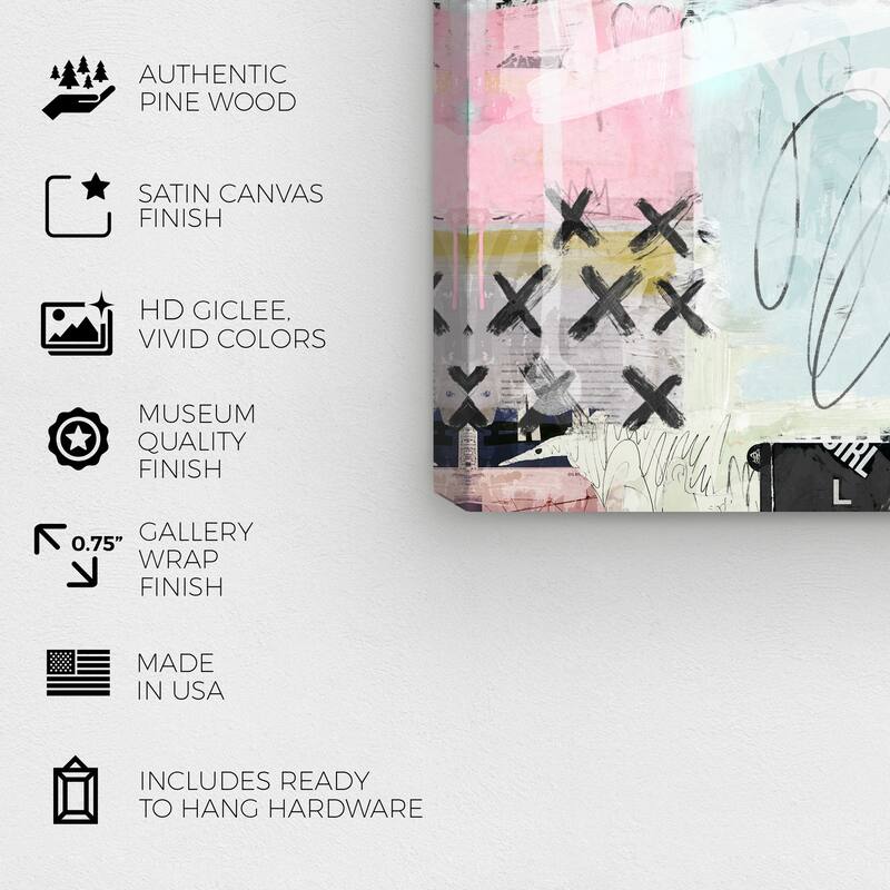 Wynwood Studio Canvas Abstract My Impression of You Blue Modern & Contemporary Wall Art Canvas Print