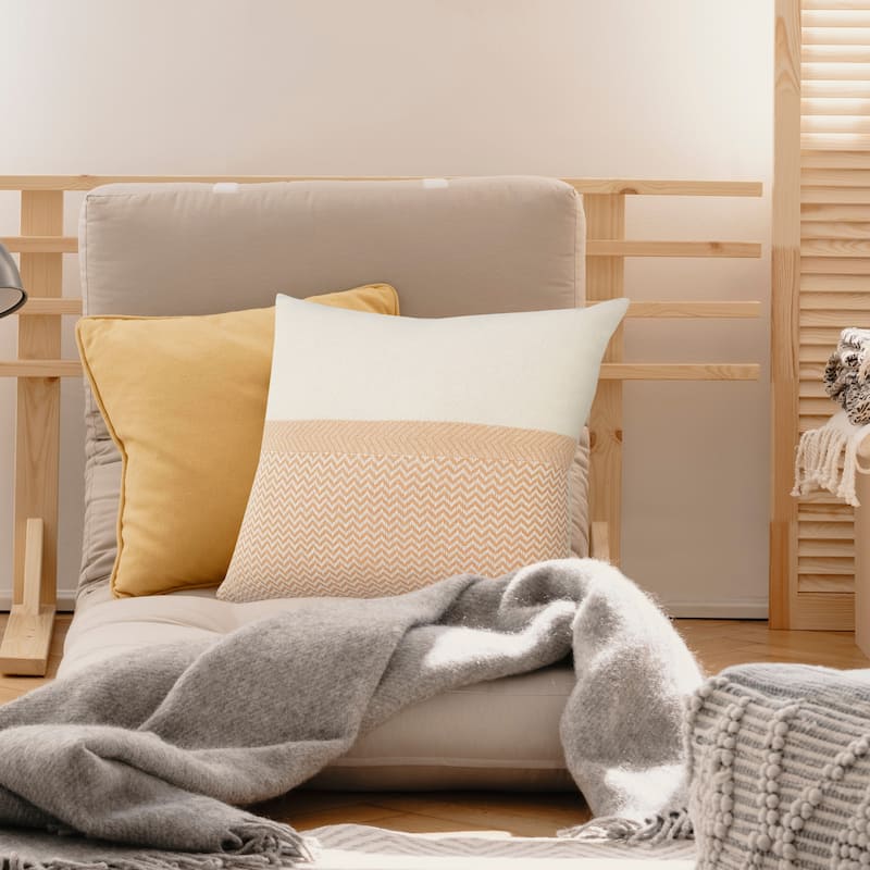 Sevita Chevron Chic Color Block Throw Pillow