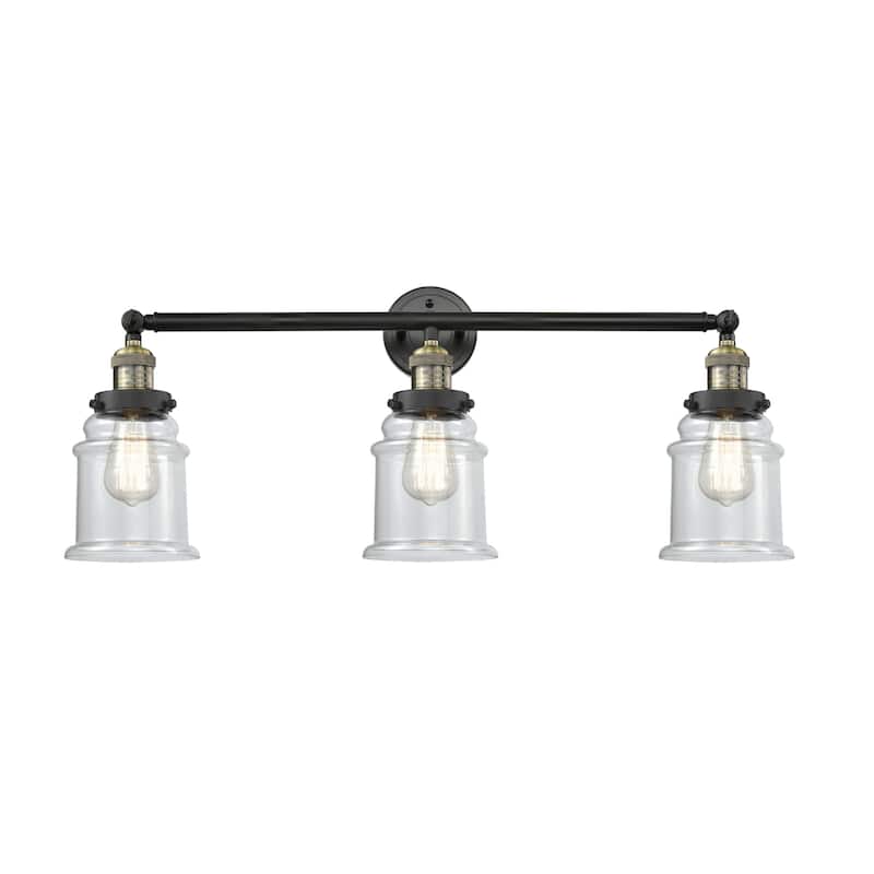 Innovations Lighting Canton 3 Light 30" Wide Bathroom Vanity Light - Black Antique Brass / Clear
