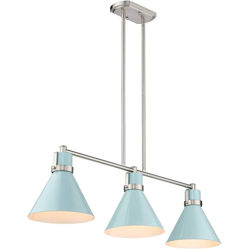 3-Light Farmhouse Pendant Light, Industrial Kitchen Island Lighting Fixture