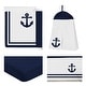 preview thumbnail 2 of 4, Sweet Jojo Designs Navy Blue Anchors Away Collection 4-piece Bumperless Crib Bedding Set