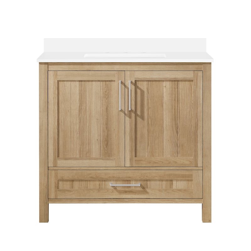 Ove Decors Kansas 36 in. Single Sink Bathroom Vanity in White Oak