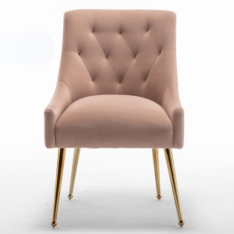 Modern Glam Velvet Dining Chair Set of 8 for Dining Room, Tufted Vanity Chair for Living Room (no table)