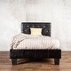 preview thumbnail 12 of 15, Heston Glam Twin Faux Leather Upholstered Tufted Platform Kid Bed by Silver Orchid