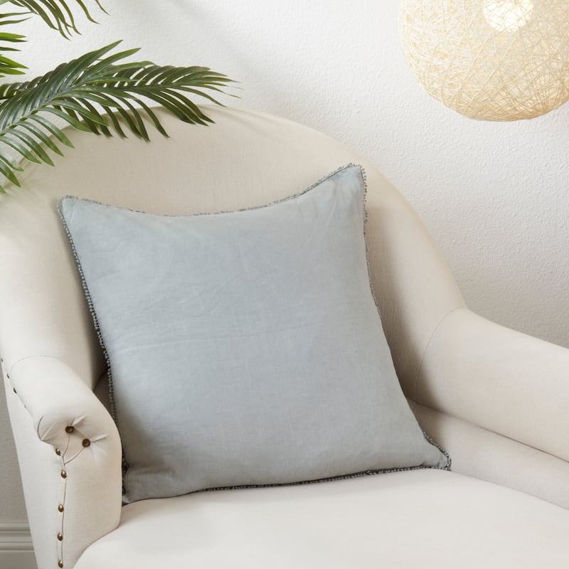 Pom Pom Design Throw Pillow