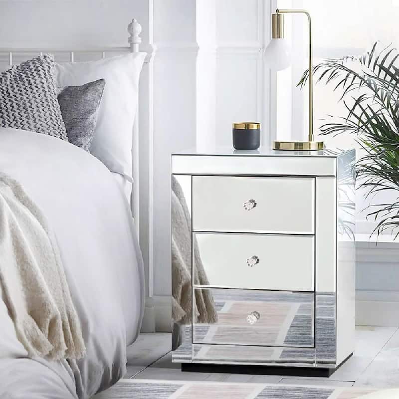 Modern 3-Drawers Nightstand Bedside Table
